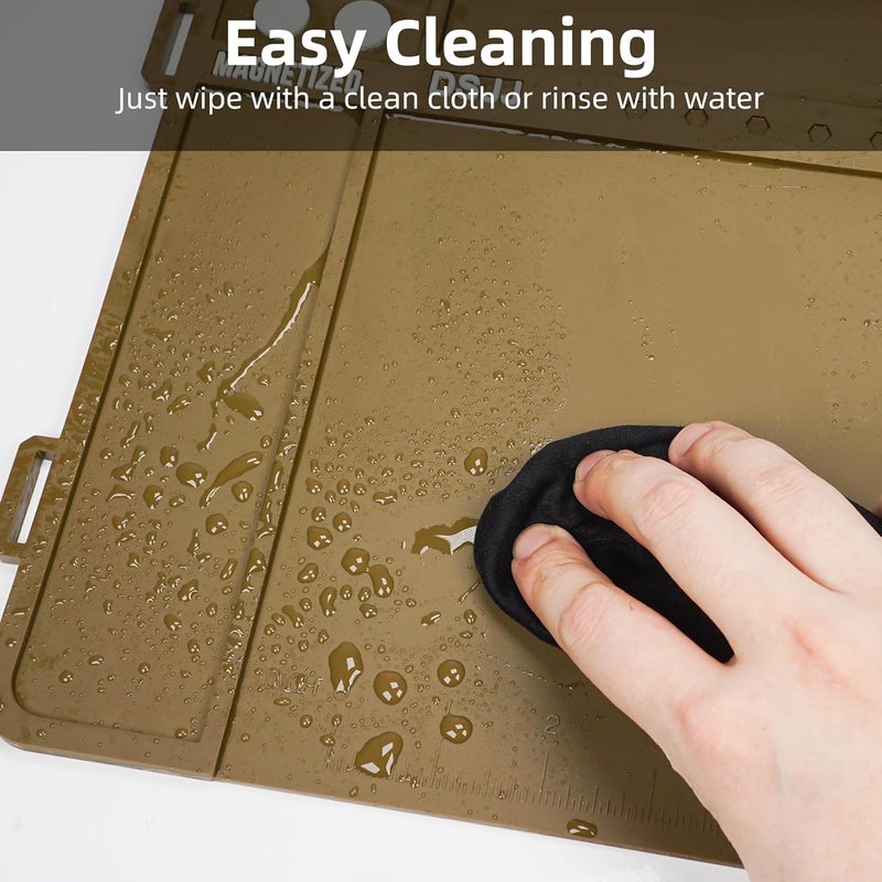 CKPART Gun Cleaning Mat, Premium Magnetic Pad With Organizer Parts Tray, Anti-Slip Rubberized Pistol Mat, Protective Workbench Mat for Gun Cleaning (16.5"x 10.43") - Image 5